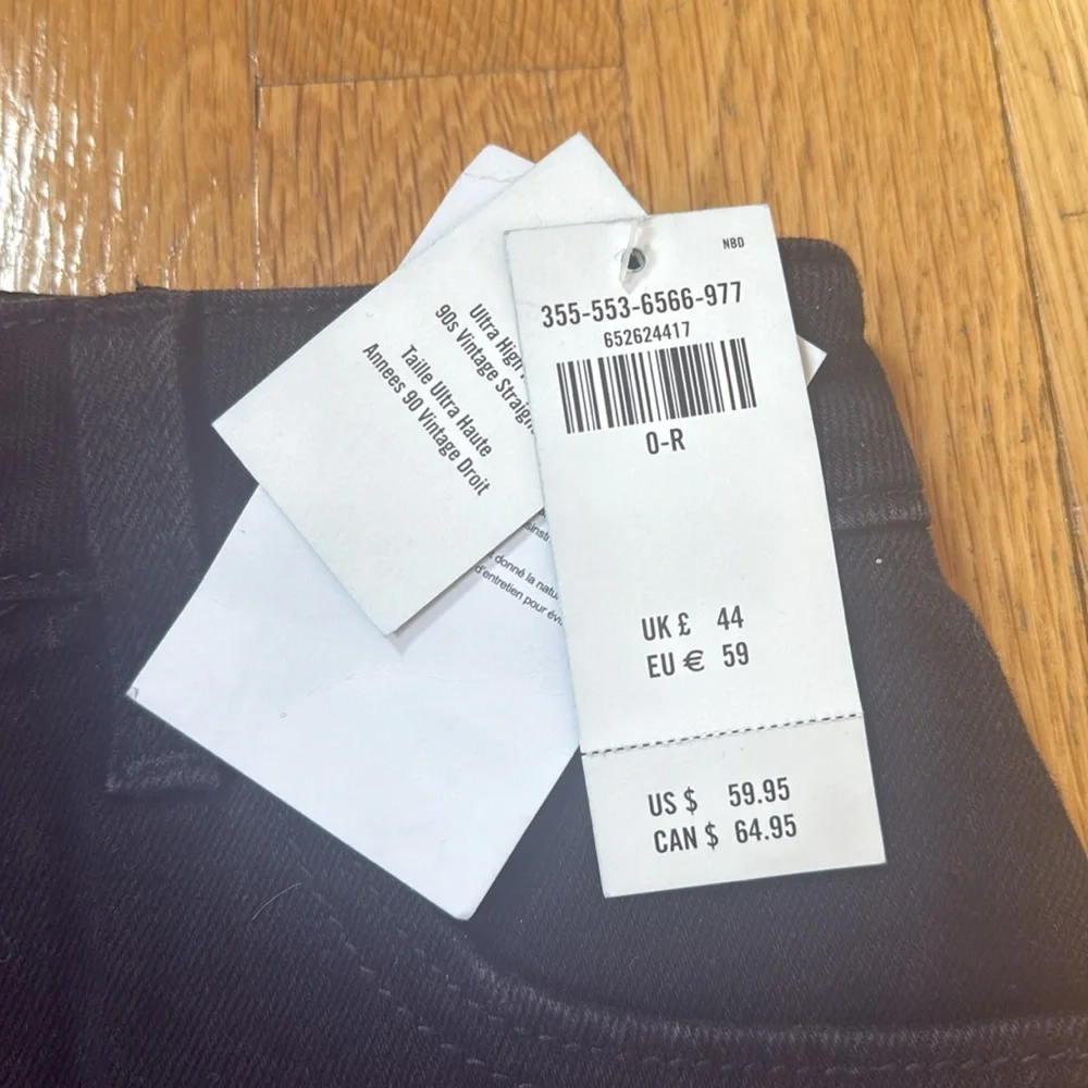 NWT Hollister Ultra High-Rise 90s Vintage Straight Stretch Jeans Sz 0